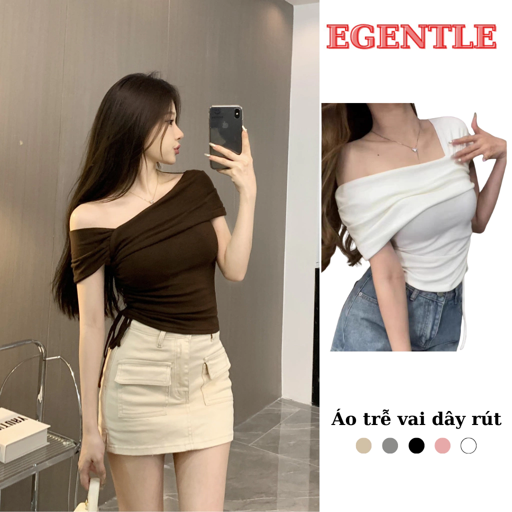 Áo trễ vai croptop Egentle Hà Nội – SP được bán chạy trên Shopee