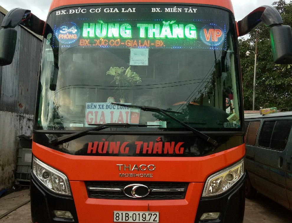 Xe Hùng Thắng (TP.HCM – Gia Lai) ✩ Lịch trình, tổng đài đặt vé xe khách Hùng Thắng