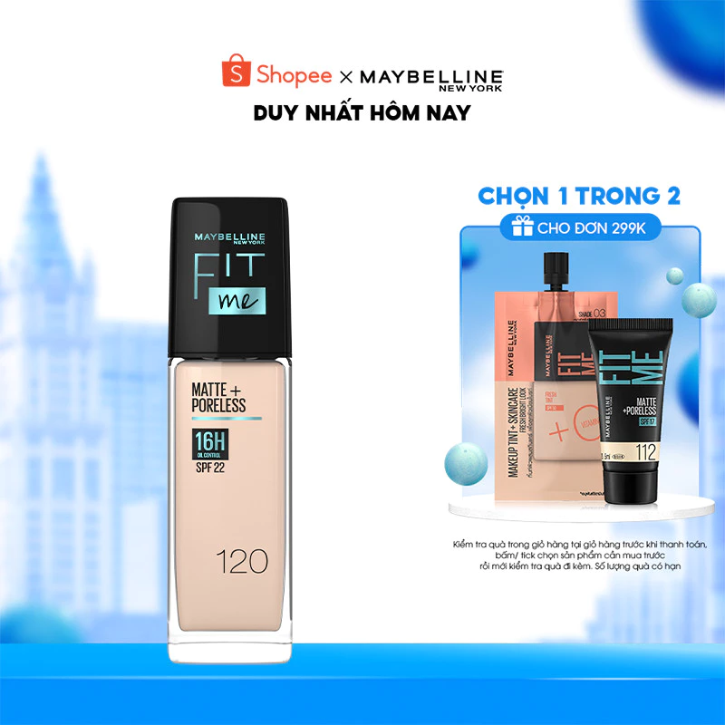 Kem Nền Fit Me Maybelline Matte Poreless Foundation – Sản phẩm bán chạy trên Shopee