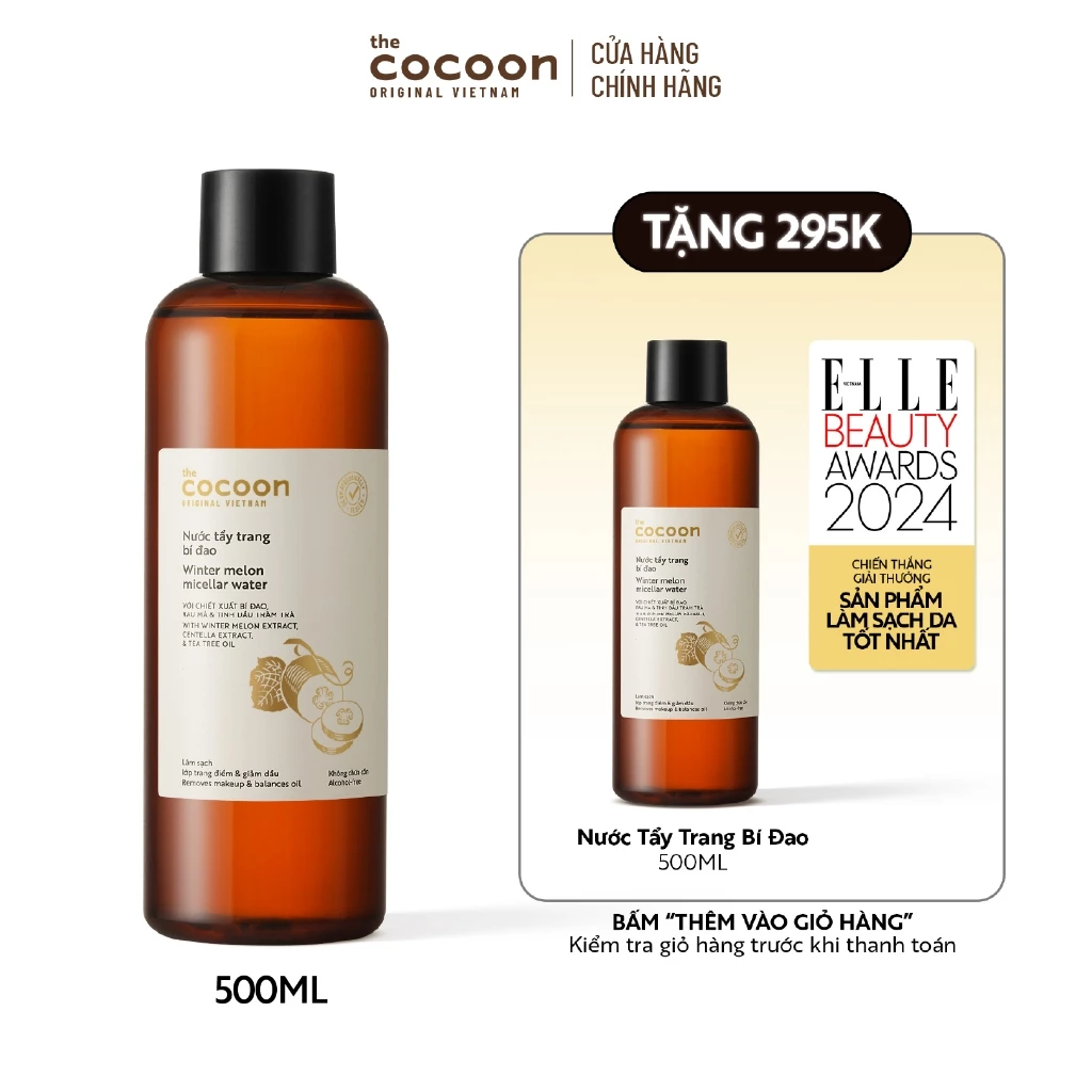 Nước tẩy trang bí đao Cocoon – SP được bán chạy trên Shopee